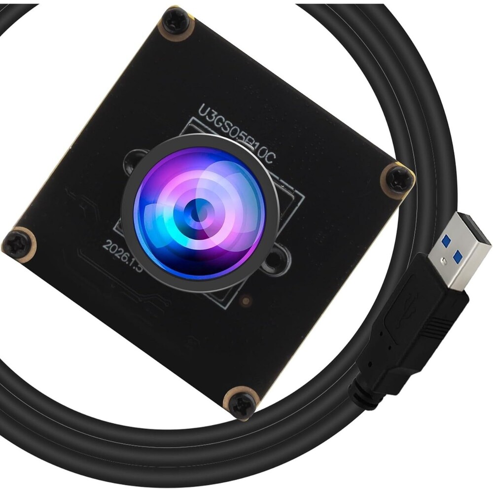Global Shutter USB3.0 Camera Module 5mp 60fps Wide Angle 100degree Webcam Board